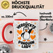 Pinguin Tier Tasse Geschenk Lustige Geschenkidee Spruch Verrückte Pinguin Lady Rot Trendation