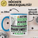 Harfenist Geschenk Tasse Lustiger Spruch Erheben Sie Sich Der Harfenist Betritt den Raum Blau Trendation
