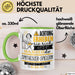 Synthesizer-Spielerin Tasse Geschenk Lustiger Spruch Bitte Erheben Sie Sich Seine Majestät Die Synthesizer-Spielerin Betritt Den Raum Grün Trendation