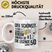 50. Geburtstag Tasse Geschenk Der Schönste Der Schnellste Spermium 50Er Geburtstag Mann Vater Papa Weiß Trendation