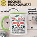 Büroarbeit Kollege Tasse Geschenk Lustige Geschenkidee Spruch Viel Glück Für Den Neuen Job Grün Trendation