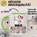 Geschenk für Musikverlegerin Tasse Lustige Geschenkidee Geburtstag Ich Bin Musikverlegerin Ich Darf Das Grün Trendation