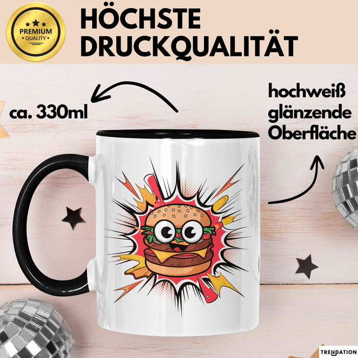 Burger Fan Tasse Geschenk Lustige Geschenkidee Spruch Für Fast Food Fans Trendation
