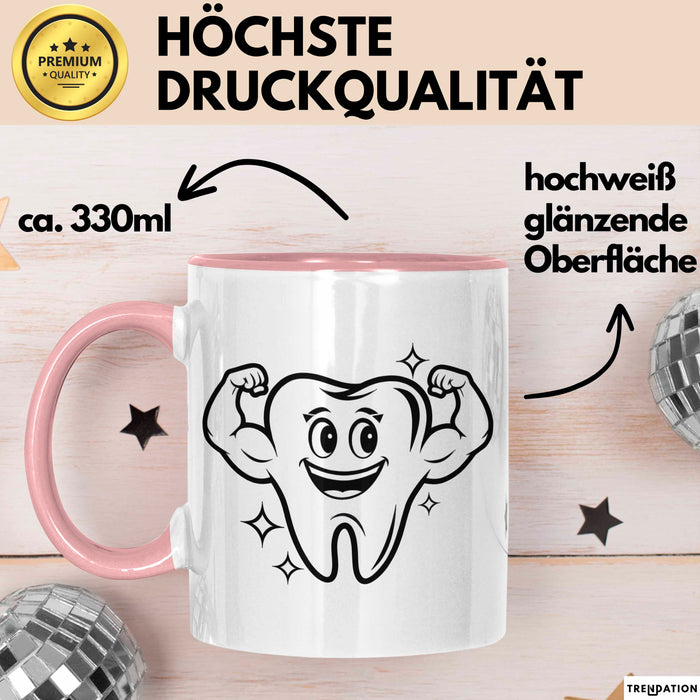 Zahnarzt Tasse Geschenkidee Zahnarzthelferin Lustiger Spruch Geschenkidee Lustig Rosa Trendation