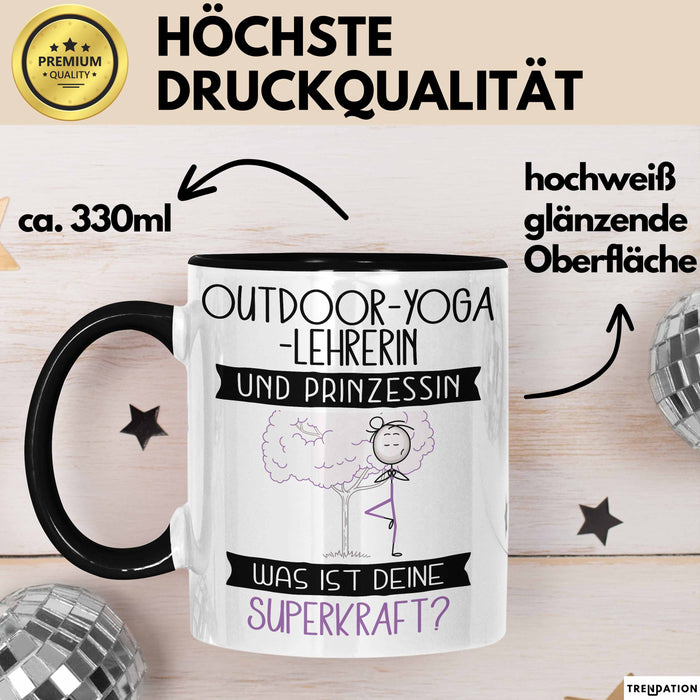 Outdoor-Yoga-Lehrerin Und Prinzessin Tasse Geschenk Für Eine Outdoor-Yoga-Lehrerin Geburtstag Was Ist Deine Superkraft Trendation