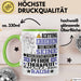Pferdetherapeut Geschenk Tasse Lustiger Spruch Erheben Sie Sich Der Pferdetherapeut Betritt den Raum Grün Trendation