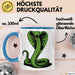 Reptil Schlange Tier Tasse Geschenk Lustige Geschenkidee Spruch Blau Trendation