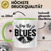Jazz Tasse Geschenk Keep The Blues Alive Musik Becher Grün Trendation