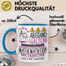 Mathematikerin Tasse Geschenk Lustig Abstand Halten Hochleistungs-Mathematikerin Mit Drang Zur Perfektion Bei Der Arbeit Blau Trendation