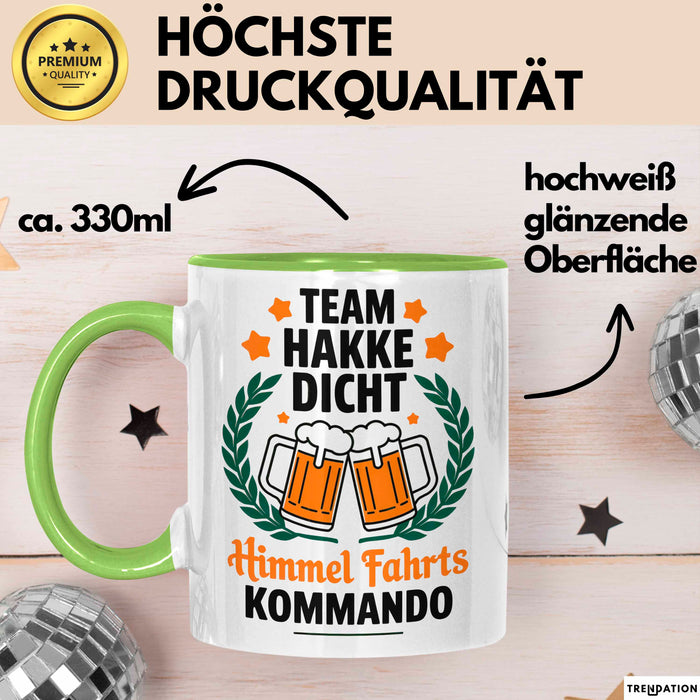 Sarkasmus Sarkastisch Tasse Geschenk Lustige Geschenkidee Spruch Team Hackedicht Himmelfahrtskommando Grün Trendation