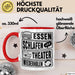 Theater Tasse Geschenk Essen Schlafen Theater Wiederholen Becher Rot Trendation