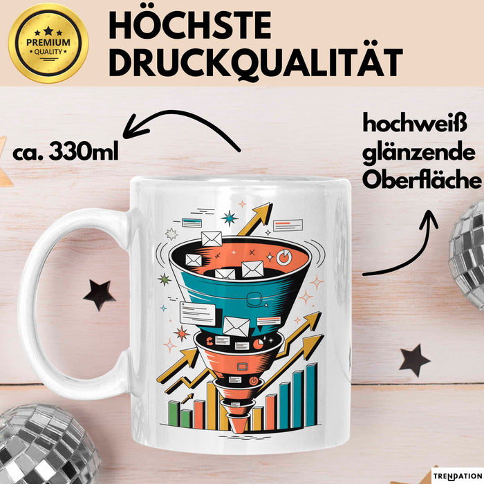Marketing Manager Tasse Geschenk Lustige Geschenkidee Spruch Für Wachstums Manager Weiß Trendation