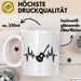Gitarrist Geschenk Tasse für Gitarrenspieler Männer Geschenkidee Herzschlag Gitarre Kaffee-Becher Weiß Trendation