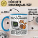 IT Techniker Computeringenieur Tasse Geschenk Lustige Geschenkidee Spruch Ich Bin Eine Programmierer Katze Blau Trendation