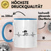 Fahrradfahren Tasse Geschenk Fahrradfahrer Herzschlag Biker Geschenkidee Lustig Blau Trendation