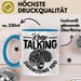 Psychotherapeut Geschenk Tasse Spruch Keep Talking I'm Diagnosing You Seelenklempner Seelenarzt Kaffee-Becher Therapeut Blau Trendation
