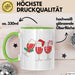 Weihnachten Weinglas Tasse Geschenk Weihnachtliche Grafik Weinliebhaber Kaffee-Becher Grün Trendation