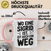 Sigrid Tasse Geschenk Wo Eine Sigrid Ist Ist Auch Ein Weg Geschenkidee Becher mit Name Rosa Trendation