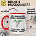 Jäger Geschenk Tasse Lustige Geschenkidee Geburtstag für Jäger Ich Bin Dieser Legendäre Jäger Von Dem Alle Geredet Haben Kaffee-Becher Rot Trendation