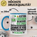 SammlervonBriefmarken Geschenk Tasse Lustiger Spruch Erheben Sie Sich Der SammlervonBriefmarken Betritt den Raum Blau Trendation