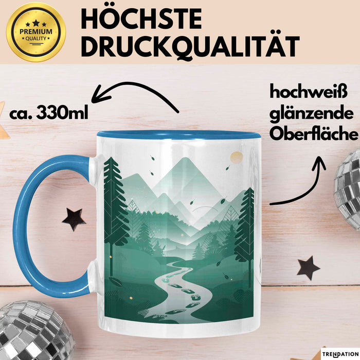 Wanderer Tasse Geschenk Lustige Geschenkidee Spruch Für Trail Entdecker Blau Trendation