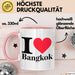 Bangkok Thailand Tasse Geschenk Lustige Geschenkidee Spruch Ich Liebe Bangkok Rosa Trendation