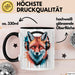 Fuchs Tierliebhaber Tasse Geschenk Lustige Geschenkidee Spruch Schwarz Trendation