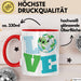 Erde Love Welt Tasse Geschenk Umwelt Kaffee-Becher Rot Trendation