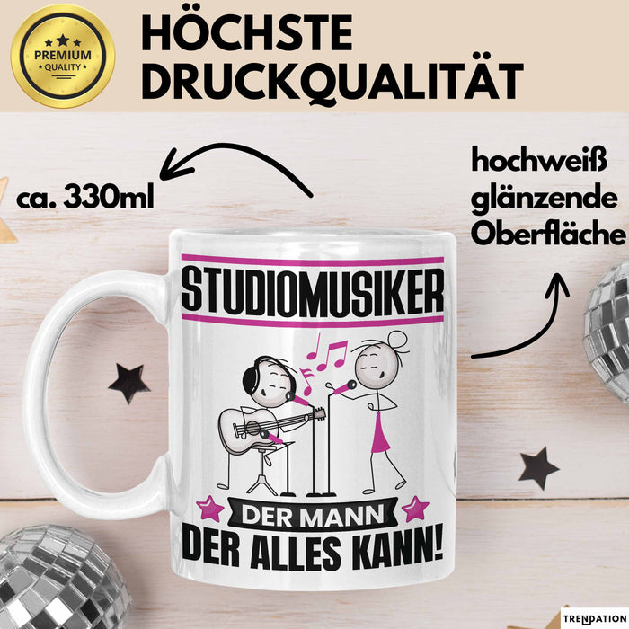 Studiomusiker Tasse Geschenk für Studiomusiker Der Mann Der Alles Kann Geschenkidee zum Geburtstag Weiß Trendation