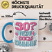 30er Geburtstag Geschenk Männer Frauen 30 Nein Doch Ohhhh Lustiger Spruch Geschenkidee Kaffee-Becher Blau Trendation