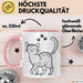 Katzen Tierliebhaber Tasse Geschenk Lustige Geschenkidee Spruch Rosa Trendation