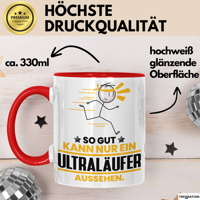 Ultraläufer Geschenk Tasse So Gut Kann Nur Ein Ultraläufer Aussehen Geschenkidee Kaffee-Becher Rot Trendation