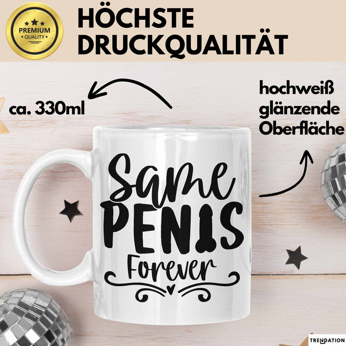 Verheirattet Tasse Geschenk Same Penis Forever Geschenk Braut Weiß Trendation