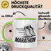 Marathonläufer Tasse Geschenkidee für Laufexperten Grün Trendation