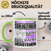 Schlagzeuger Geschenk Kaffee-Tasse Geschenkidee für Schlagzeuger Ich Bin Schlagzeuger Ich Kann Es Dir Erklären Jedoch Nicht Für Dich Verstehen Spruch Lustig Grün Trendation