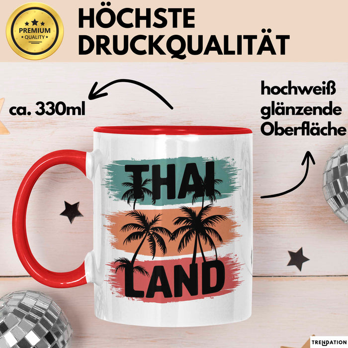Bangkok Thailand Tasse Geschenk Lustige Geschenkidee Spruch Rot Trendation