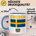 Schweden Skandinavien Schwedisch Tasse Geschenk Lustige Geschenkidee Spruch Blau Trendation