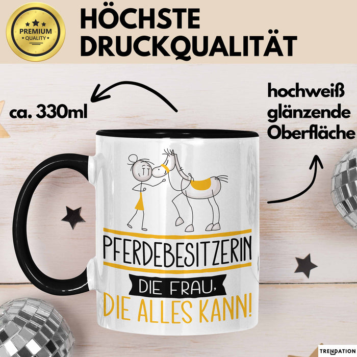 Pferdebesitzerin Geschenk Tasse Becher Die Frau Die Allen Kann Geschenkidee für eine Pferdebesitzerin Lustig Trendation
