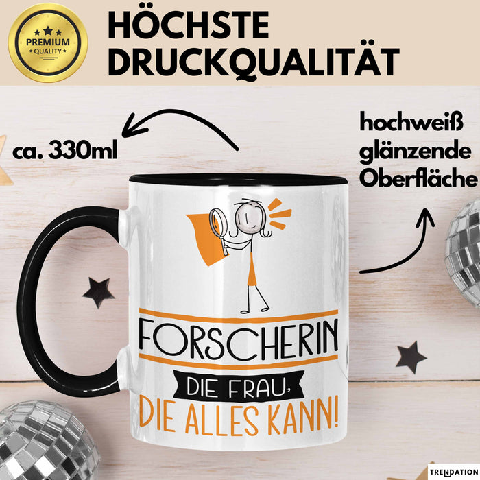 Forscherin Geschenk Tasse Becher Die Frau Die Allen Kann Geschenkidee für eine Forscherin Lustig Trendation