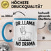 Lama Tasse Geschenk Dr Llama No Drama Geschenkidee Lustig Tier Blau Trendation