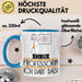 Geschenk für Professorin Tasse Lustige Geschenkidee Geburtstag Ich Bin Professorin Ich Darf Das Blau Trendation