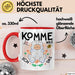 Schaf Tier Bauer Tasse Becher Geschenk Lustige Geschenkidee Spruch Komme Was Wolle Ich Schaf Das Rot Trendation