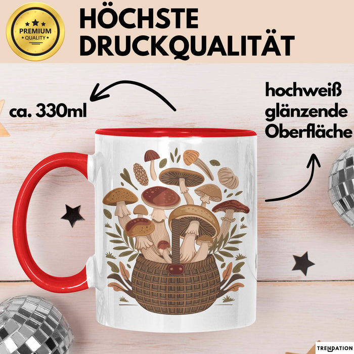 Sammler Tasse Geschenkidee für Wildnahrungs Entdecker Rot Trendation