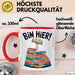 Buchleser Bücher Lesen Tasse Geschenk Lustige Geschenkidee Spruch Bin Hier Rot Trendation