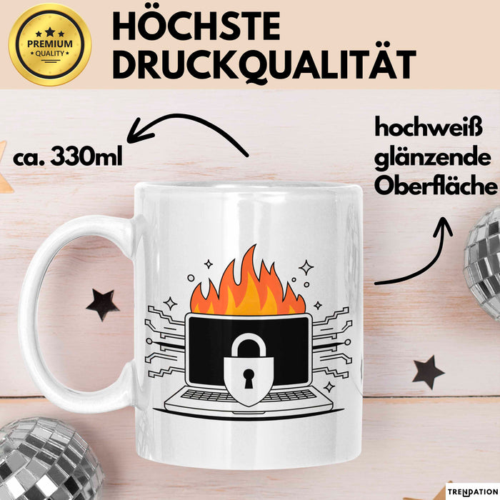 Cybersecurity Experte Tasse Geschenk Lustige Geschenkidee Spruch Für Sicherheits Profis Weiß Trendation