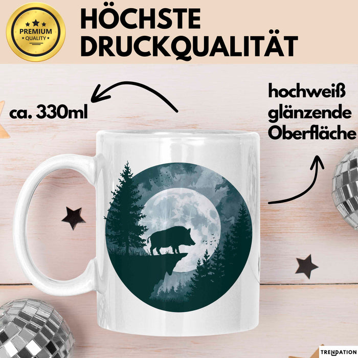 Schweinezüchter Schweine Tier Tasse Becher Geschenk Lustige Geschenkidee Spruch Weiß Trendation