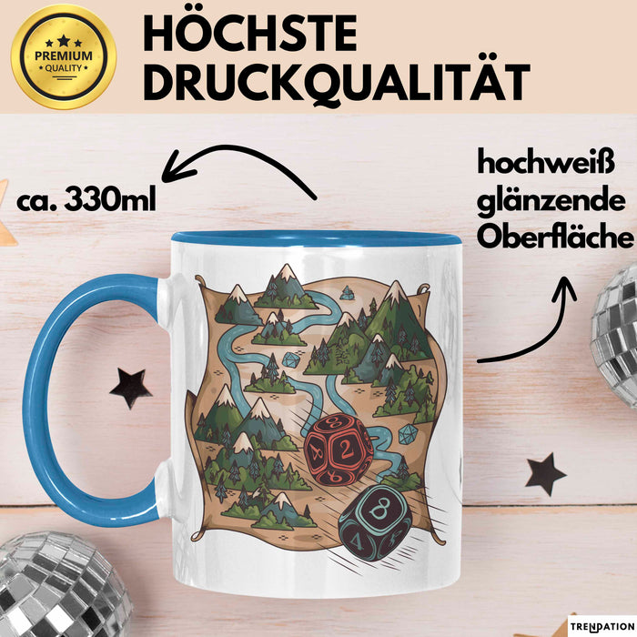 Brettspielfan Tasse Geschenkidee Tabletop Gamer Lustiger Geschenkidee Lustig Blau Trendation