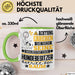 Hundebesitzer Geschenk Tasse Lustiger Spruch Erheben Sie Sich Der Hundebesitzer Betritt den Raum Grün Trendation