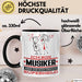 Musiker Geschenk Tasse Ich Bin Musiker Aber Sag Doch Einfach Superheld Lustige Geschenkdiee für Musiker Kaffee-Becher Schwarz Trendation