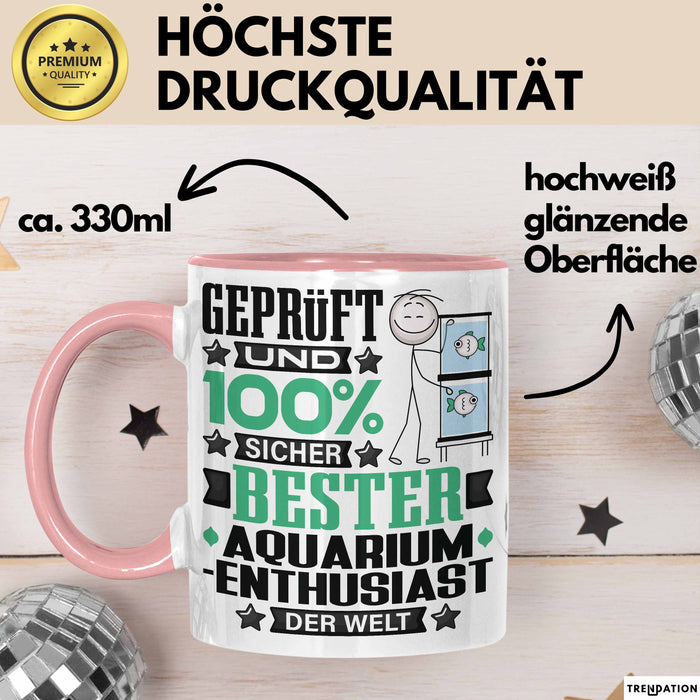Aquarium-Enthusiast Geschenk Lustiger Spruch für Aquarium-Enthusiast Geschenkidee Bester Aquarium-Enthusiast Der Welt Rosa Trendation